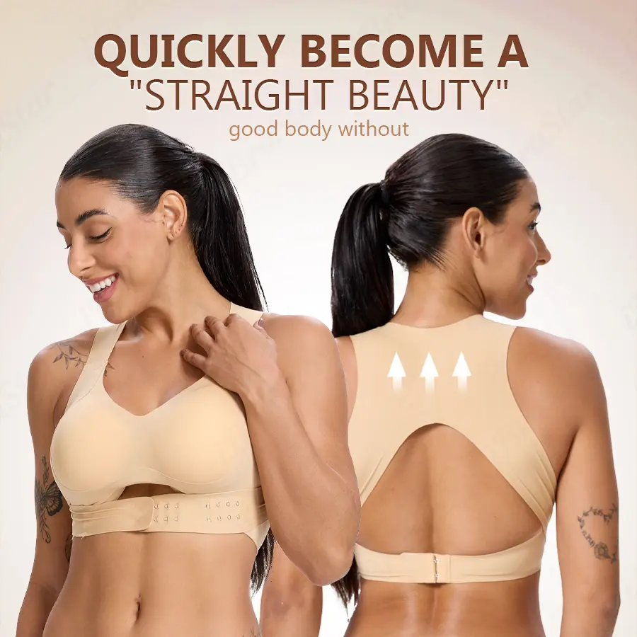 【Sport & Correct】Solid Color Adjustable Hook & Eye Closure Push Up Bra, Gym Clothes, Soft Breathable Non-removable Moulded Cups Bra for Women, Yoga Gym Activewear, Yoga Wear Fitness, Sportswear, Workout Bras for Daily Wear, Sports Lingerie Top