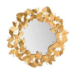 Lyrical Gold Round Wall Mirror (27"-36") Lyrical Gold Round Wall Mirror (27"-36")