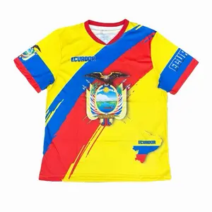 Ecuador Soccer Jersey - Blue and White Design with National Shield for Fans of the Honduras Team