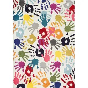 Pinkie Handprint Area Rug - Soft and Plush Design for Home Decor