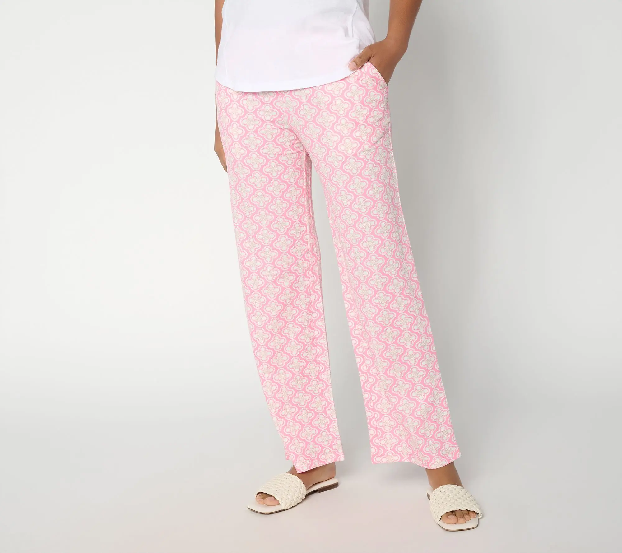 Belle by Kim Gravel Regular Cabana Knit Tile Beach Pant