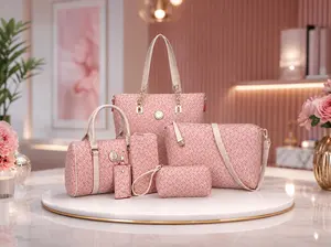 Women's Medium Summer Pu Leather Basic Bag Sets