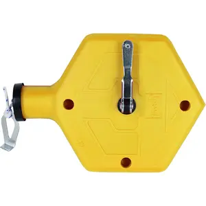 Building Products 00800 ABS Tuff Line™ Contractor Chalk Reel, Durable and Reliable Chalk Line for Precision Marking, Ideal for Construction & Carpentry Projects (0.06 in.x 100 ft, Yellow)