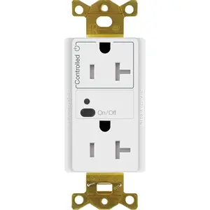 Lutron Vive Wireless Receptacle, 20 A Split, White, CAR2S-20-STR-WH