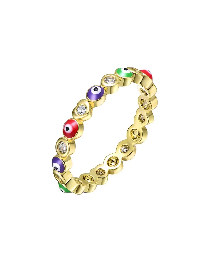 Rachel Glauber 14K Plated CZ Eyeball Ring