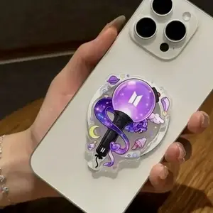 Kpop Lightstick Galaxy Magnetic Phone Grip, Magsafe Compatible Kindle Holder. Aesthetic Quality Print. Perfect Gift for Readers, Removable Magnet.