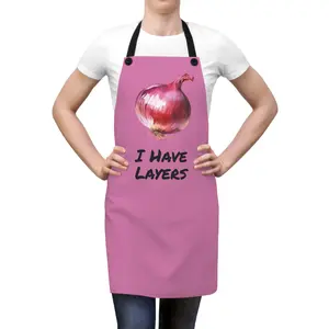 New I Have Layers Red Onion Veggie Lover Home Chef Foodie Kitchen Decor Apron Gift
