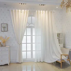 1 Panel/Pair Luxury Embroidered Hollow Out Curtain, Top Ring Hanging Drapes for Bedroom Living Room Partition Home Decor, Minimalist Style