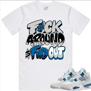 AJ 4 Military Blue 4s Shirt to Match
