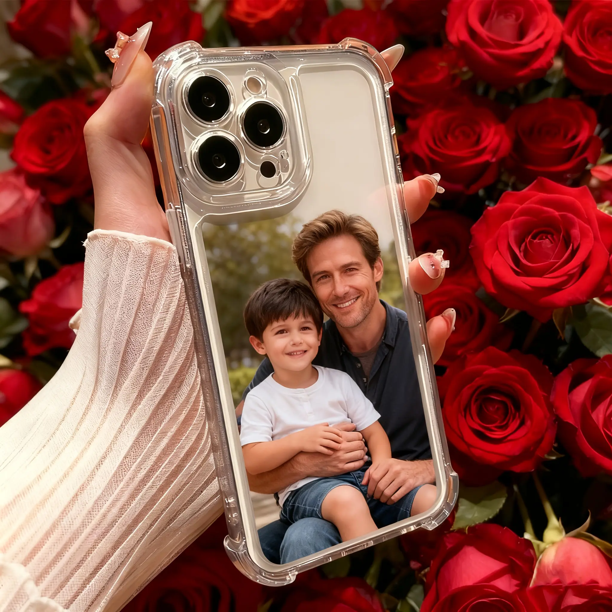 DIY Customizable Polycarbonate Smartphone Case - High-End Anti-Drop Protection Accessory, Multi-Model Fit for iPhone 17/16/15/14/13/12 Pro Max Plus, Personalized Picture/Theme Casing, Family Gift