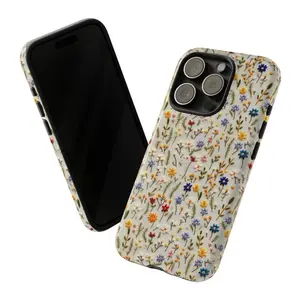 Cute Wild Flowers Look Phone Case , Floral Phone Case for Samsung s24 ultra and iPhone 17, 16, 15, 14, 13, 12, 11 Pro Max, X, XR, XS Max, 8, And 7 Plus,screen protector,fidgets Compatible with Samsung Galaxy S25