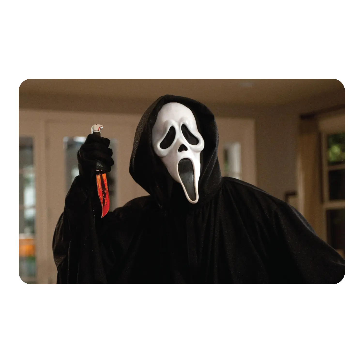 Scream Ghostface Card Skin, Funny Meme Vinyl Decal Sticker