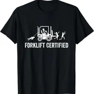 Oversized Vintage Graphic Tee, Forklift Certified Funny Meme T-Shirt, Retro Warehouse Worker Top for Men, Trendy Humor Shirt, Apparel, Gift for Him, Daily Wear