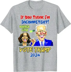 Anti Kamala Harris 2024 Incompetent Vote Trump VINTAGE TEE Unisex T-Shirt Hoodie Sweatshirt Tank Top