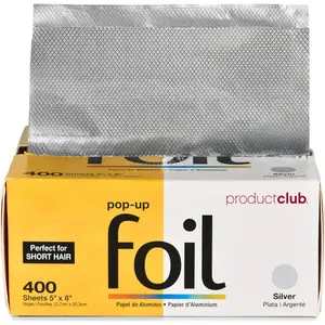 Product Club - 5" x 8" Pop-Up Foil - 400 Count - Silver / Pre-folded, Embossed Foil Sheets Are the Perfect Size for Working With Shorter Hair