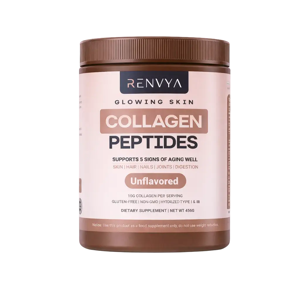 Renvya Collagen Peptides – 15g Pure Collagen for Skin, Hair, Nails & Joints