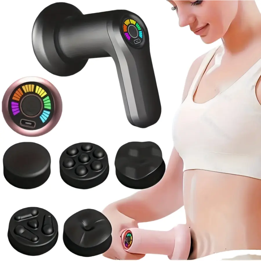 handheld vibrating body massager Professional Cordless Vibration Massager Barbers Salons USB Charging Body  Neck Back Head Face Wireless Handheld Massage Machine main image 1