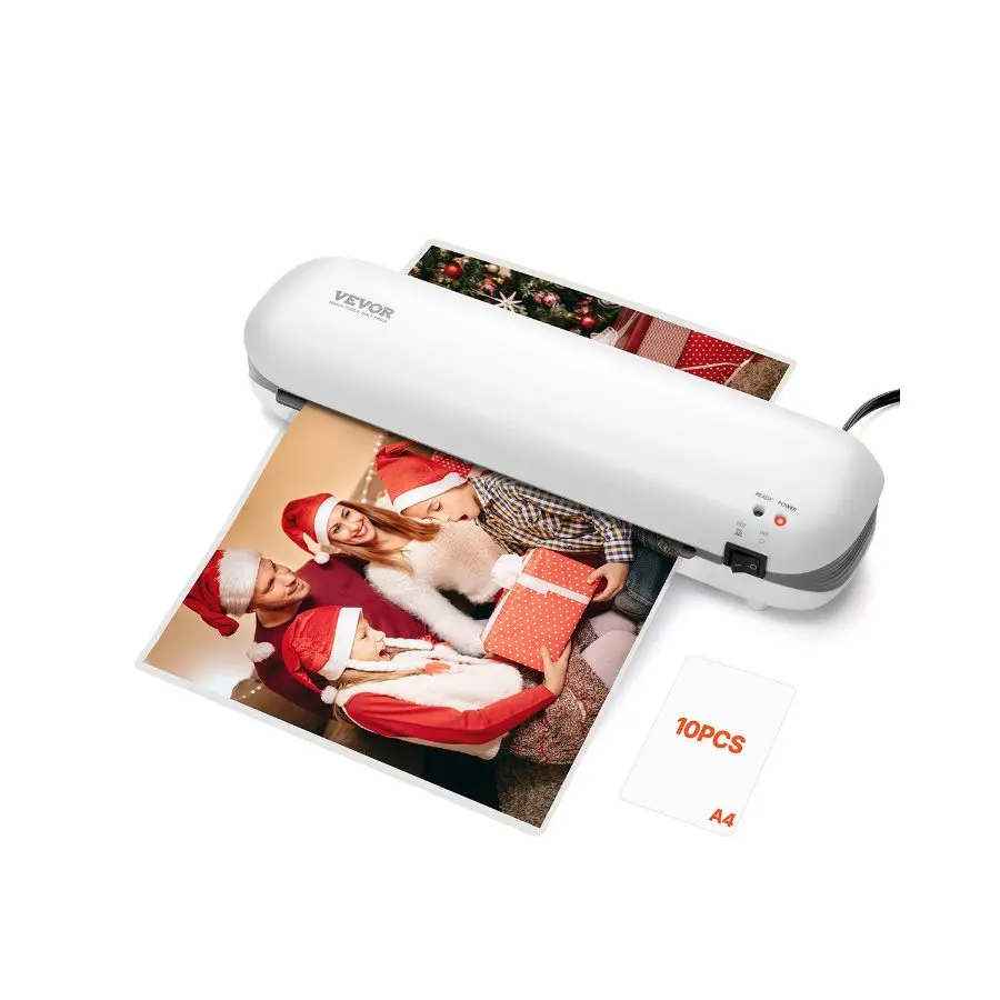 【Summerfinds】 VEVOR Laminator Machine, Thermal Laminator for Max A4 Paper Size, 3-4 min Quick Warm Portable Laminator, 3-5 mil Thickness, Ideal for Home, Office, Business, or School Supplies, White+ Greydealsforyoudays