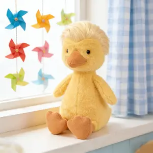Cute Yellow Duck Plush Toy – Lovely Soft Adorable Stuffed Animal Doll, Perfect Birthday Gift & Home Decor for Kids