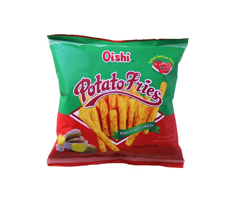Oishi Baked Potato Fries 1.76oz, 4 Pack (Tomato Ketchup)