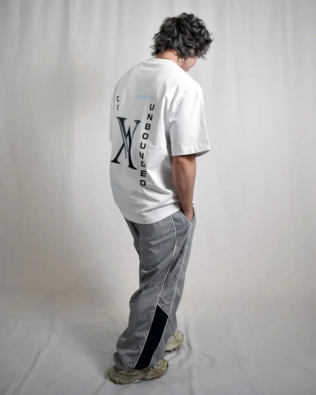 VALNCIA White Chrome Tee — “Constraint Unbounded X”