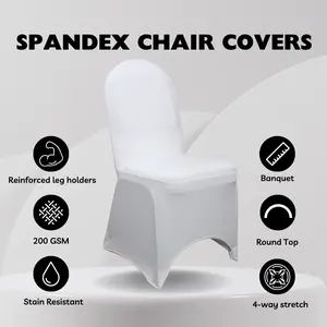 Spandex Banquet Chair Cover White