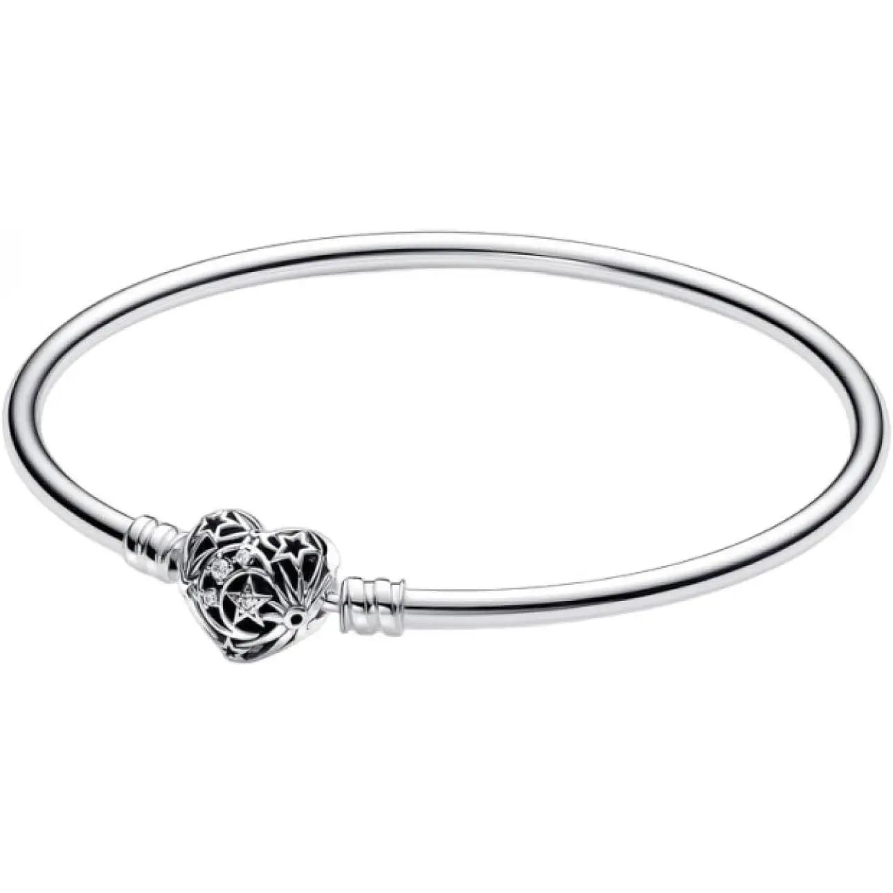 Pandora Moments Celestial Heart Clasp Bangle 593400C01-19