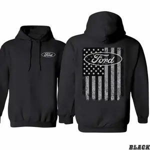 Ford Oval Truck American Flag Gray Hoodie, From Classic To Bright, From Casual To Formal Styles, For Men and For Women-men's t shirt