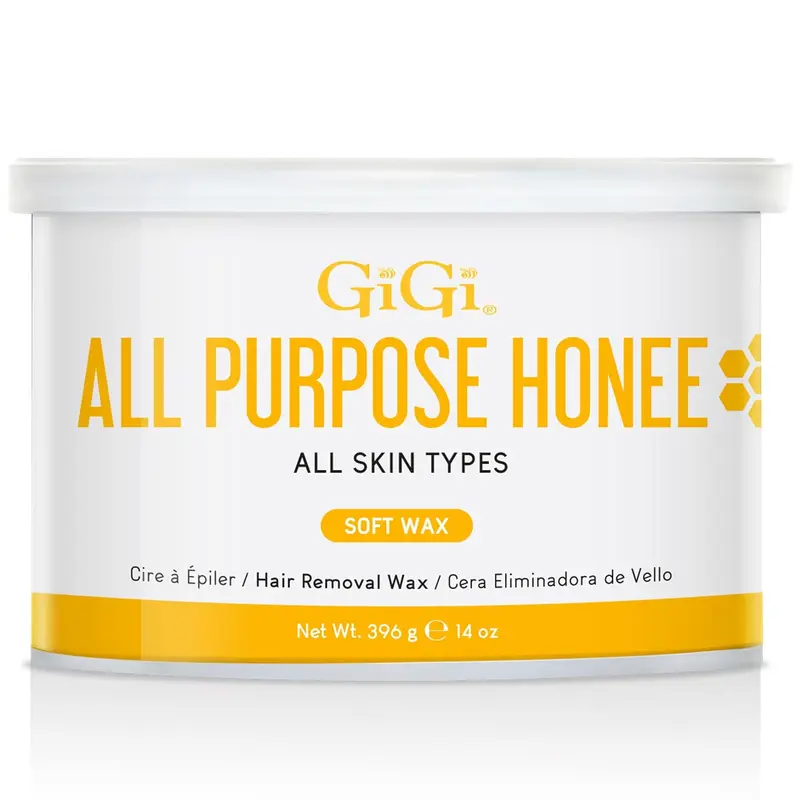 GiGi All Purpose Honee Hair Remover - 14 oz Universal Body Waxing Soft Formula with Pure Honey, Skin Friendly & Smooth Waxing, Easy Apply, Home Hair Removal, No Harsh Substances, American International Industries