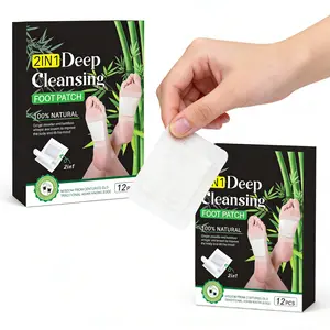 (12 Pads) Deep Cleansing Foot Pads for Better Sleep, Natural Bamboo Foot Patch | Relieve Stress, Improve Sleep and Relaxation