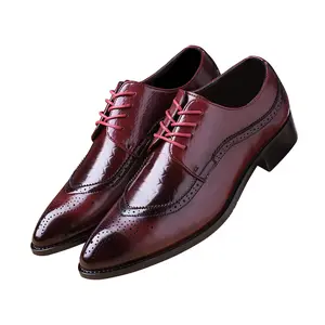 Men's Wingtip Brogue Oxford Shoes - Dress Tuxedo Footwear Boy Comfort Walking Shoes