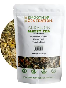 Alkaline Sleepy Tea - 2oz Natural Herbal Blend with Chamomile, Catnip, Linden Leaf & Valerian Root for Relaxation natural herbal ingredient