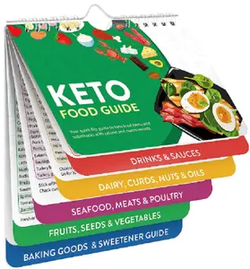 Keto Cheat Sheet Magnets Booklet - Comprehensive Guide for Keto Diet Beginners - Magnetic Keto Food List for Weight Loss, Low Carb Meal Planning, Baking, and Recipes
