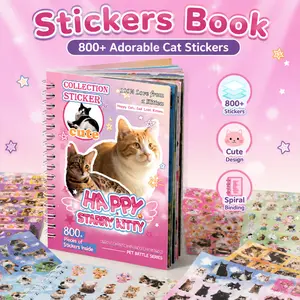 【father's day gifts】Cute Pet Sticker Book – 30 Sheets, 800+ Stickers, Cat & Dog Aesthetic Sticker Collection for Journaling, Scrapbooking, Planners, Water Bottles, DIY Crafts & Kawaii Decor, Perfect Gift for Pet Lovers & Graduation Gift