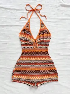 Women's Halter One-Piece Dress, Backless Halter Top, Party Dress, Beachwear, Music Festival, Fashion Women's Clothing, Wave
