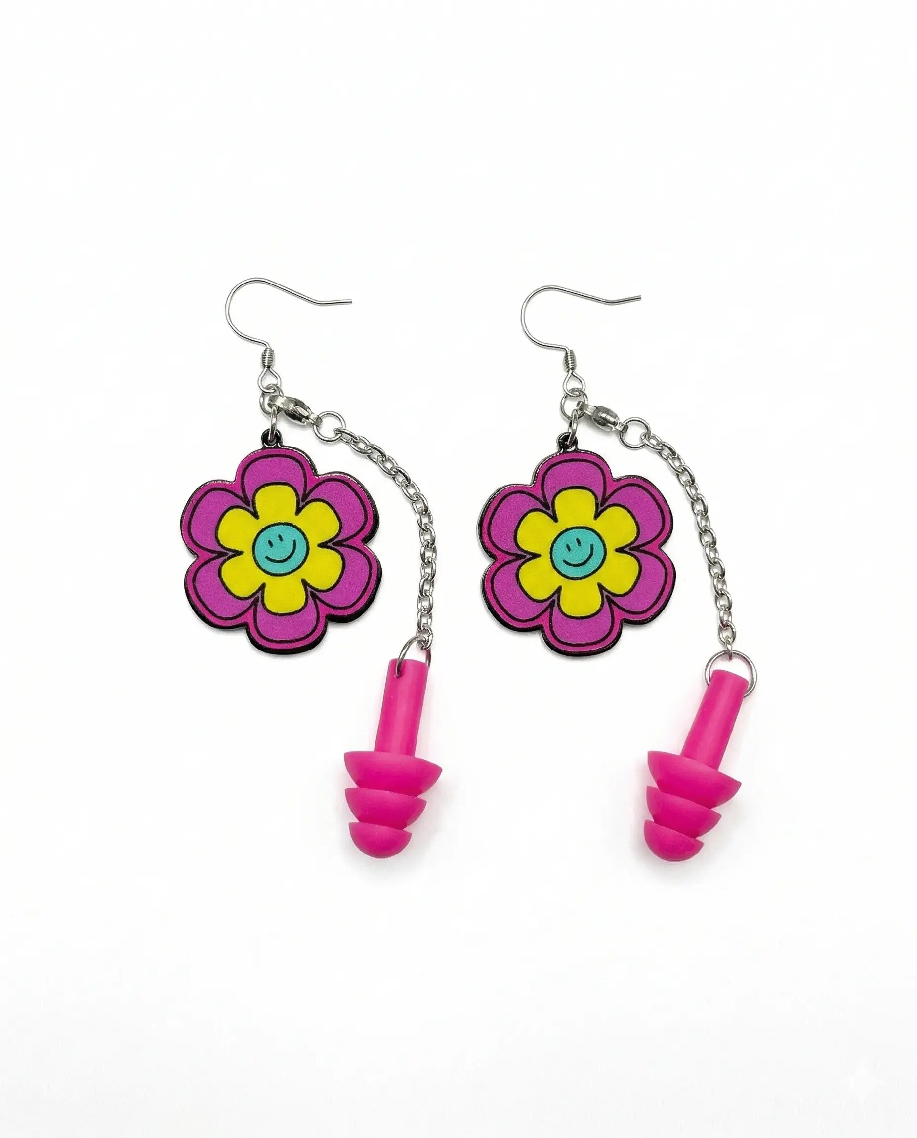 Flower Power Detachable Earplug Earrings