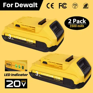 2Pack 3.5Ah / 8.0Ah Battery Replacement for Dewalt 20 Volt MAX XR Battery Compatible with Dewalt DCB200 DCB201 DCB203 DCB204 DCB206 DCB181 DCB180 DCD/DCF/DCG Power Tools replacement dewalt dewalt  20v Heavy Duty