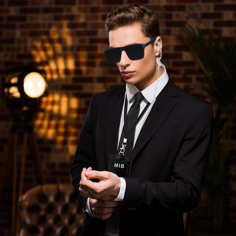 6PCS MIB Agent Costume Accessories, Secret Service Costume Set Spy Costume Accessories for man, women, small boys and small girls for Cosplay