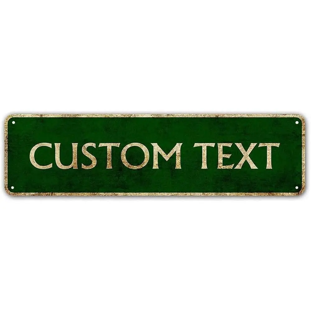 Personalized Street Signs, Custom Designed Text, Novelty Man Cave Metal Aluminum Sign 4x16 inch
