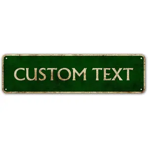 Personalized Street Signs, Custom Designed Text, Novelty Man Cave Metal Aluminum Sign 4x16 inch