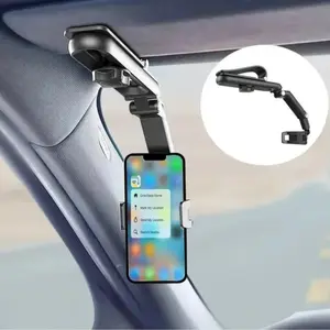 Car Sun Visor Phone Holder, Multifunctional Universal Car Interior Accessory, Compatible with Cars, Trucks, Suvs, Taxis, Car Cellphone Mount, Car Phone Holders