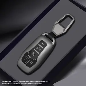 Tpu Car Key Case Cover Shell Fob Holder for Ford Fusion Mondeo Mustang F-150 Explorer Edge 2015-2018, Durable Keychain Accessory