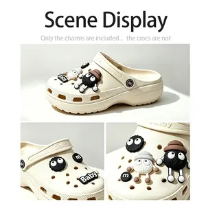 Coal Ball Shoes Flower Hole Shoe Accessories, Cross Buckle Decoration, DIY Detachable Shoe Parts, Fashionable Footwear Add-Ons