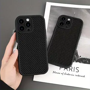 Carbon Fiber Texture-Themed Phone Case, High Quality Protective Phone Case, Suitable for iPhone 17/16/15/14/13/12/11 Pro, Plus, Pro Max, Mini, X, XS,XSMAX, XR and Other Series, Shockproof, Lightweight, TPU Material.