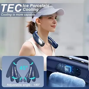 2024 New Bladeless Neck Fan, USB Rechargeable, Portable Turbo Personal Fan, Strong Wind, Rapid Cooling, Adjustable Ventilation, Hands-Free Outdoor Use
