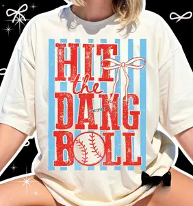 Comfort Colors Hit The Dang Ball Shirt, Hit The Dang Ball T-Shirt, Retro Baseball Game Day Tee, Trendy Baseball Season, Funny Sports Graphic, Gift for Baseball Fans, Fast Shipping USA