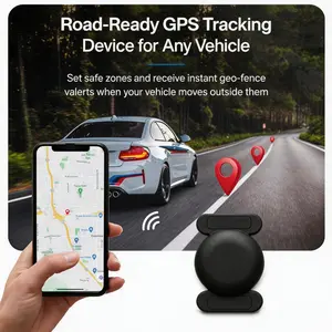 【IOS]Mini Magnetic Vehicle GPS Tracker, iOS Compatible, Multi-region Adaptable, IP67 Waterproof, No-install Magnetic Mount, Works with Apple Find My, Real-time Location Sync