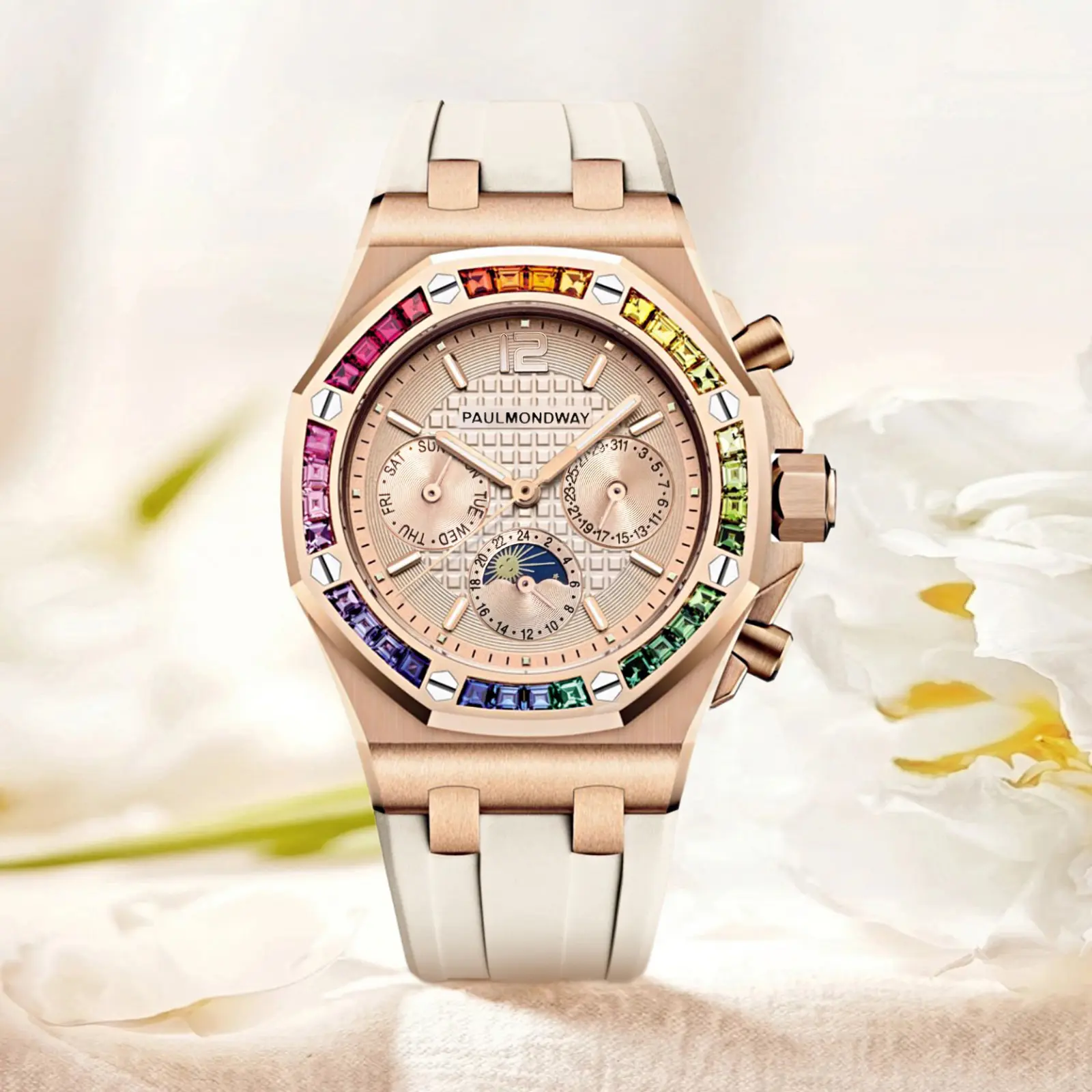 Women's high-grade fashion mechanical watch luminous sapphire lens