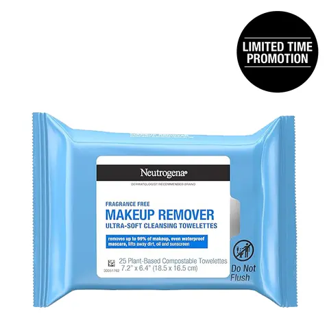 Neutrogena Cleansing Fragrance Free Makeup Remover Face Wipes Ultra-Soft Micellar Infused Triple Emollient Formula for Waterproof Makeup Gentle Daily Cleanser