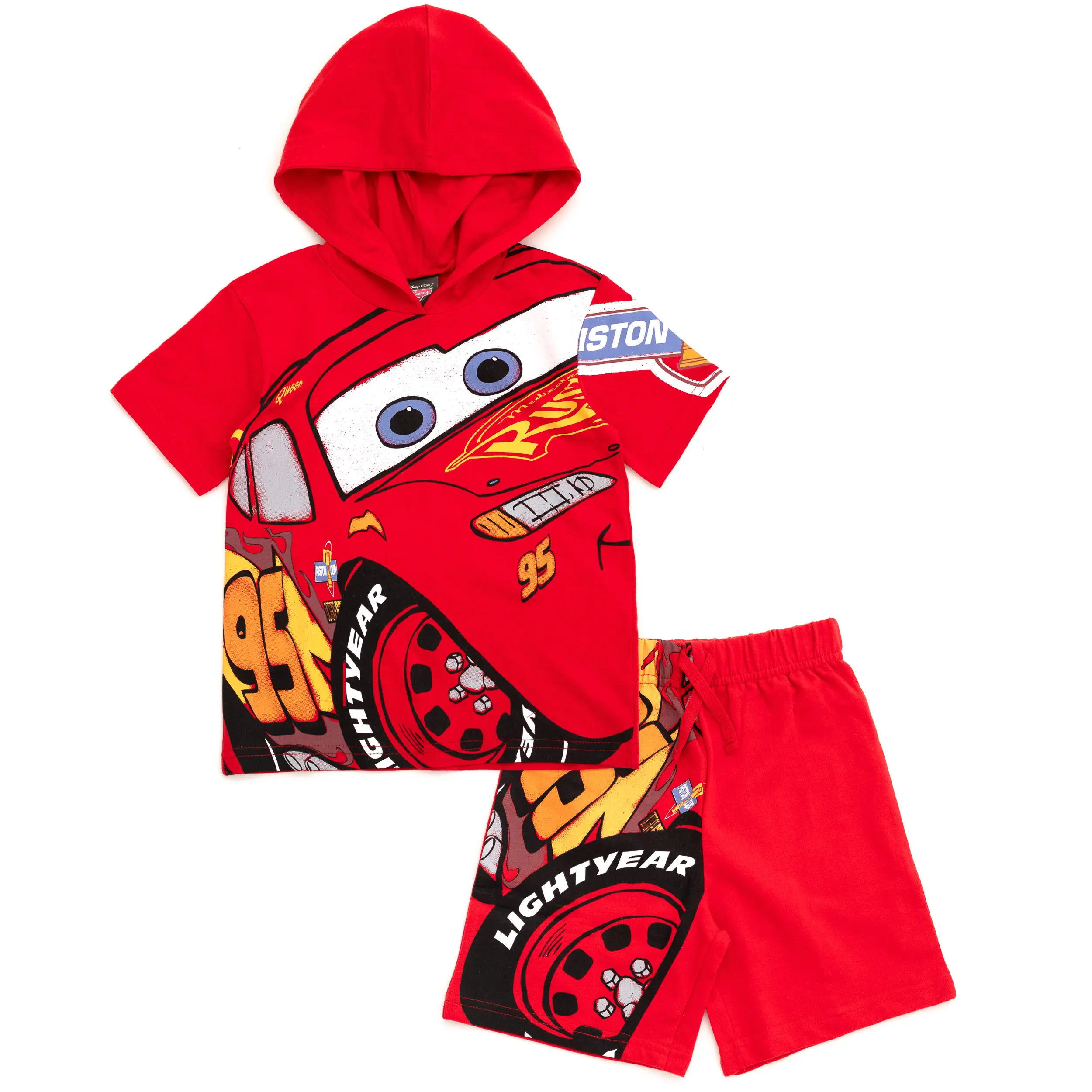 Disney Pixar Boys' Cosplay 2-Piece Hooded Tee and Shorts Set Toddler to Big Kid